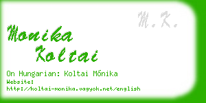 monika koltai business card