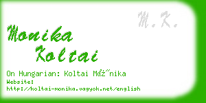 monika koltai business card